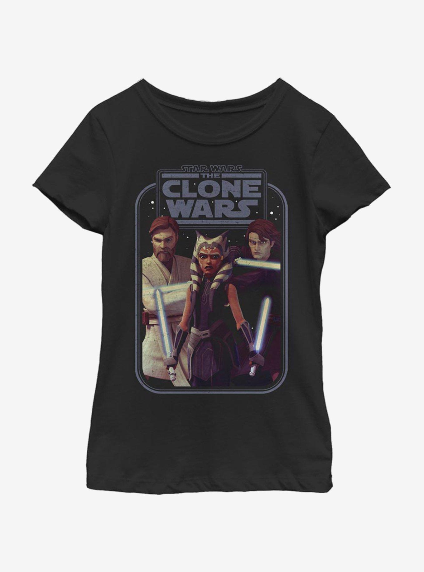 Star Wars: The Clone Wars Ahsoka Hero Group Shot Youth Girls T-Shirt, , hi-res