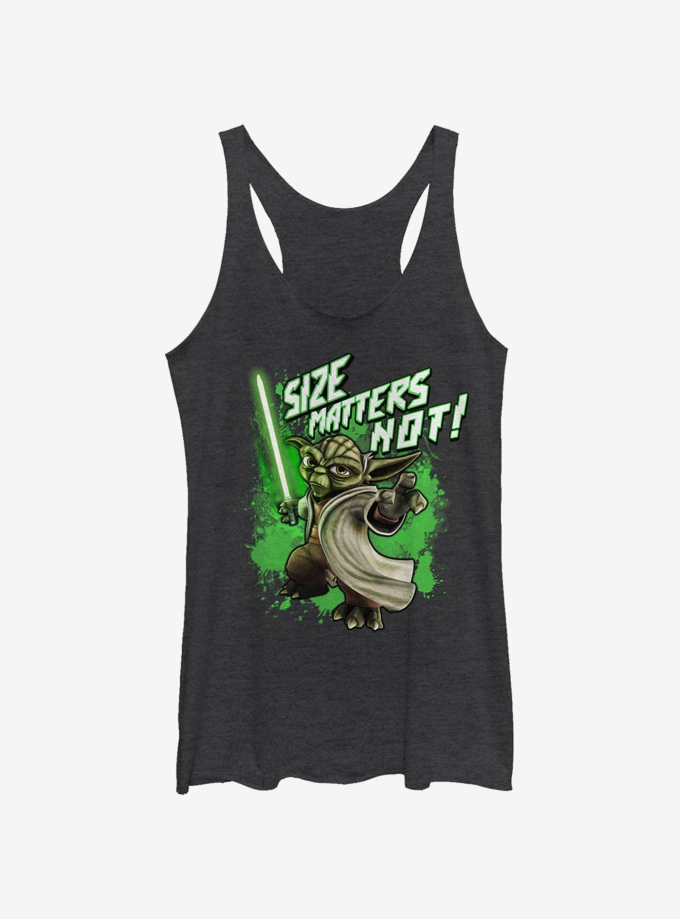 Star Wars: The Clone Wars Yoda Size Matters Not Womens Tank Top, , hi-res