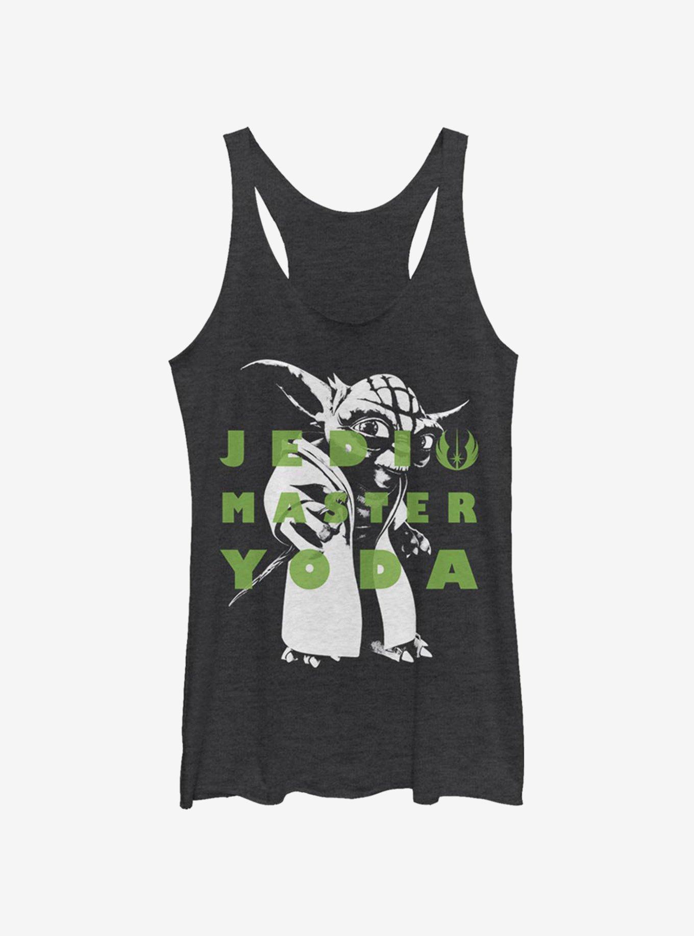 Star Wars: The Clone Wars Yoda Text Womens Tank Top, , hi-res