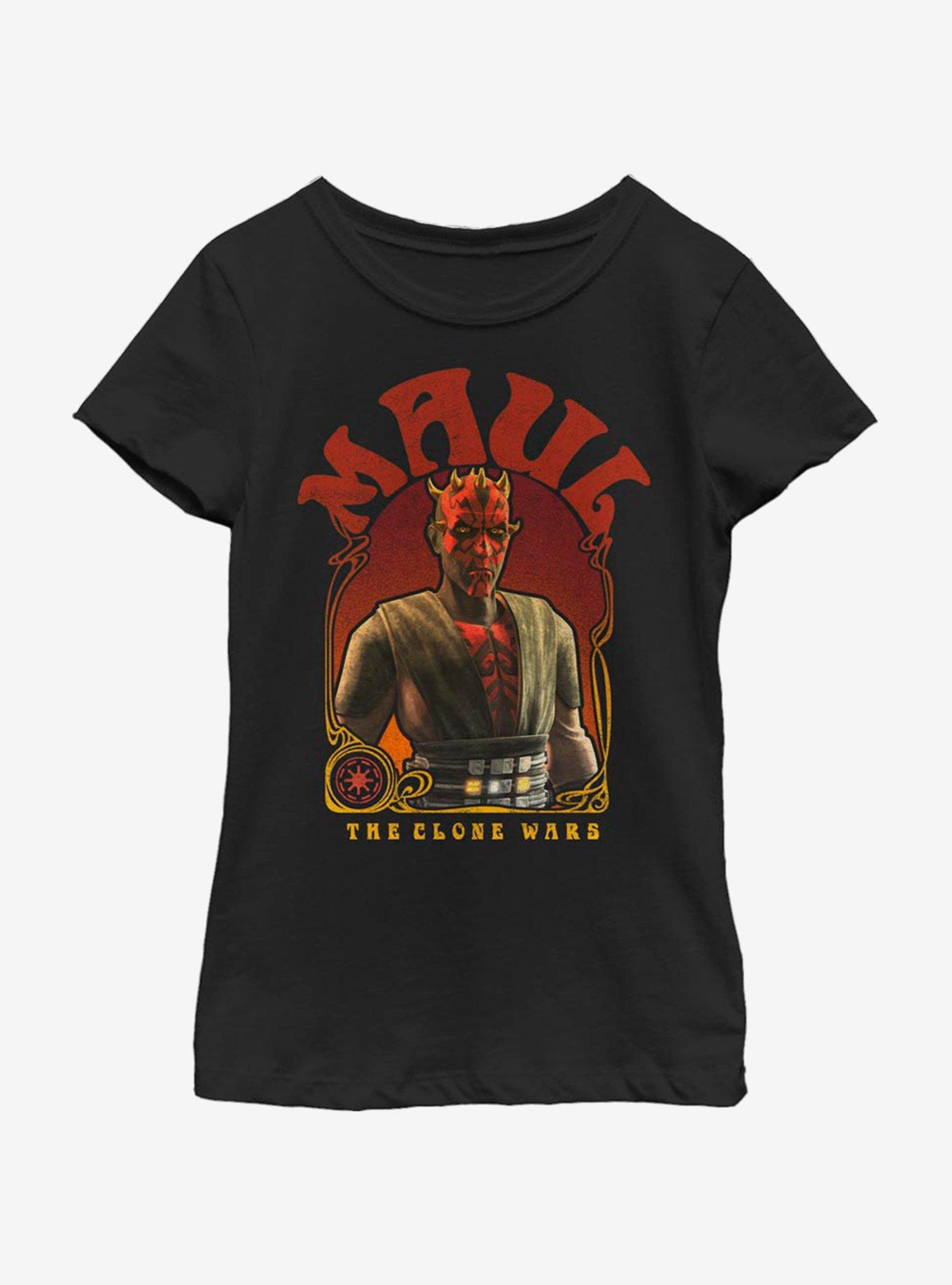 Star Wars: The Clone Wars Maul Nouveau Youth Girls T-Shirt, BLACK, hi-res view 1
