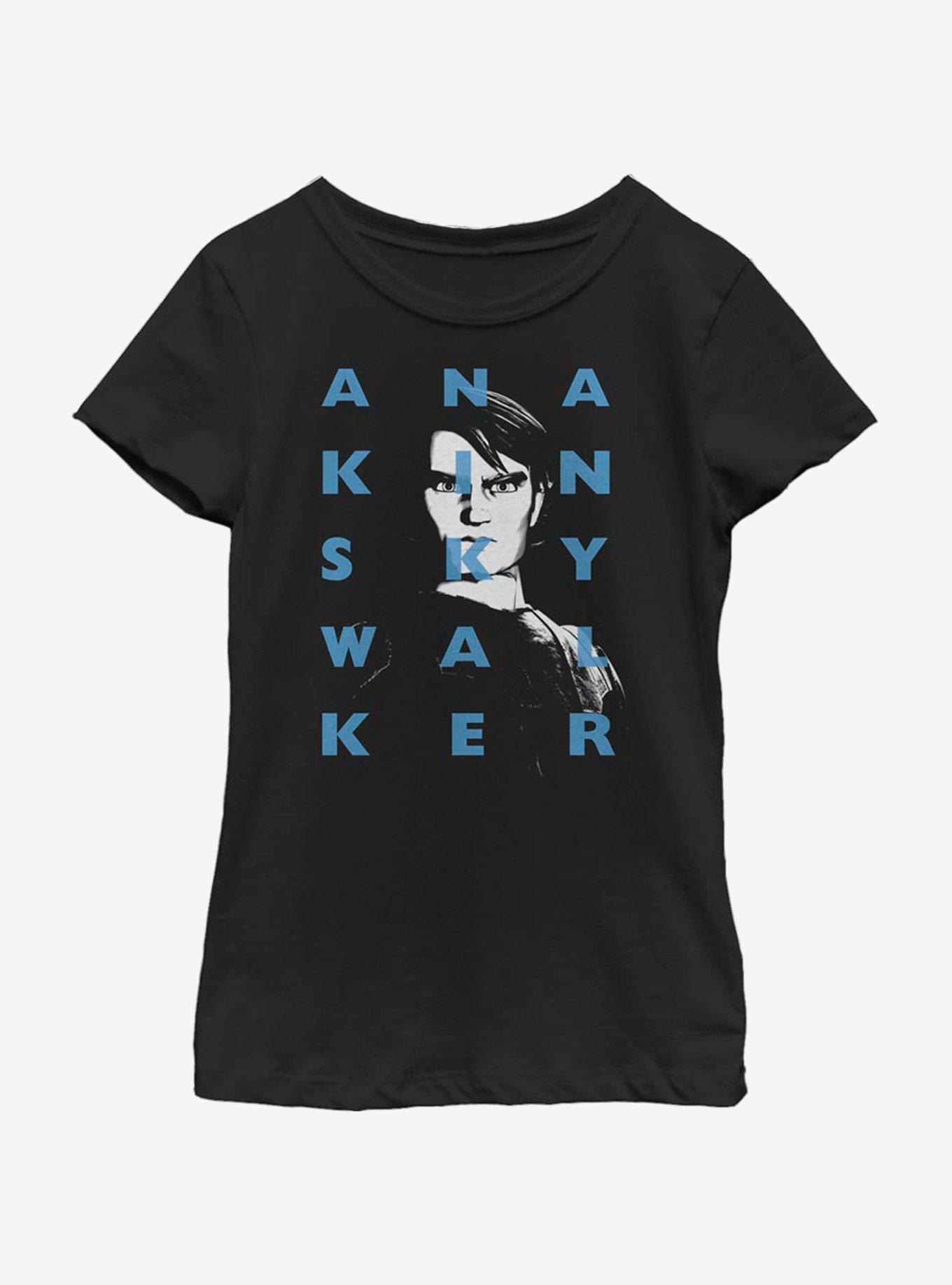 Star Wars: The Clone Wars Anakin Text Youth Girls T-Shirt, , hi-res