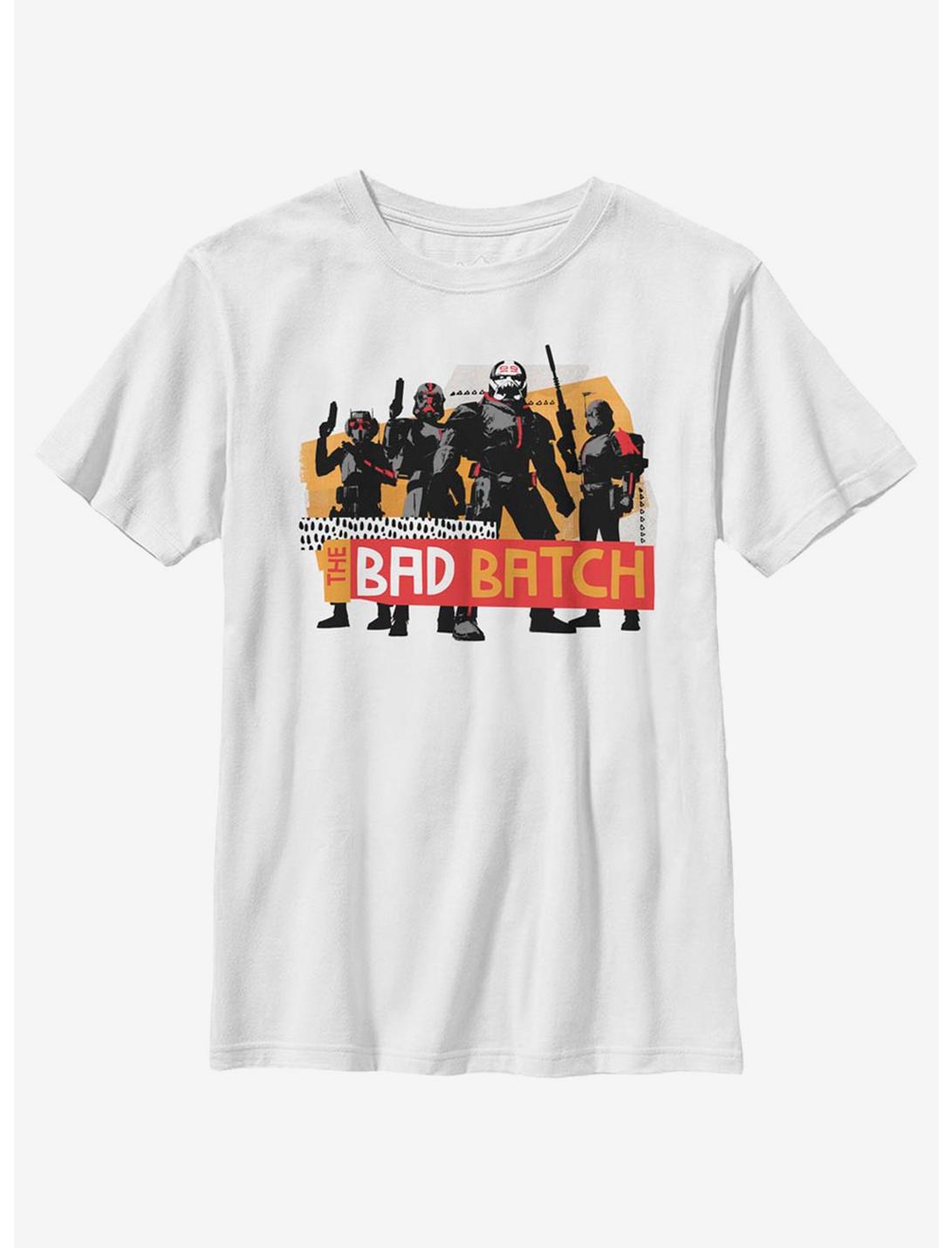 Star Wars: The Clone Wars Bad Batch Youth T-Shirt, WHITE, hi-res