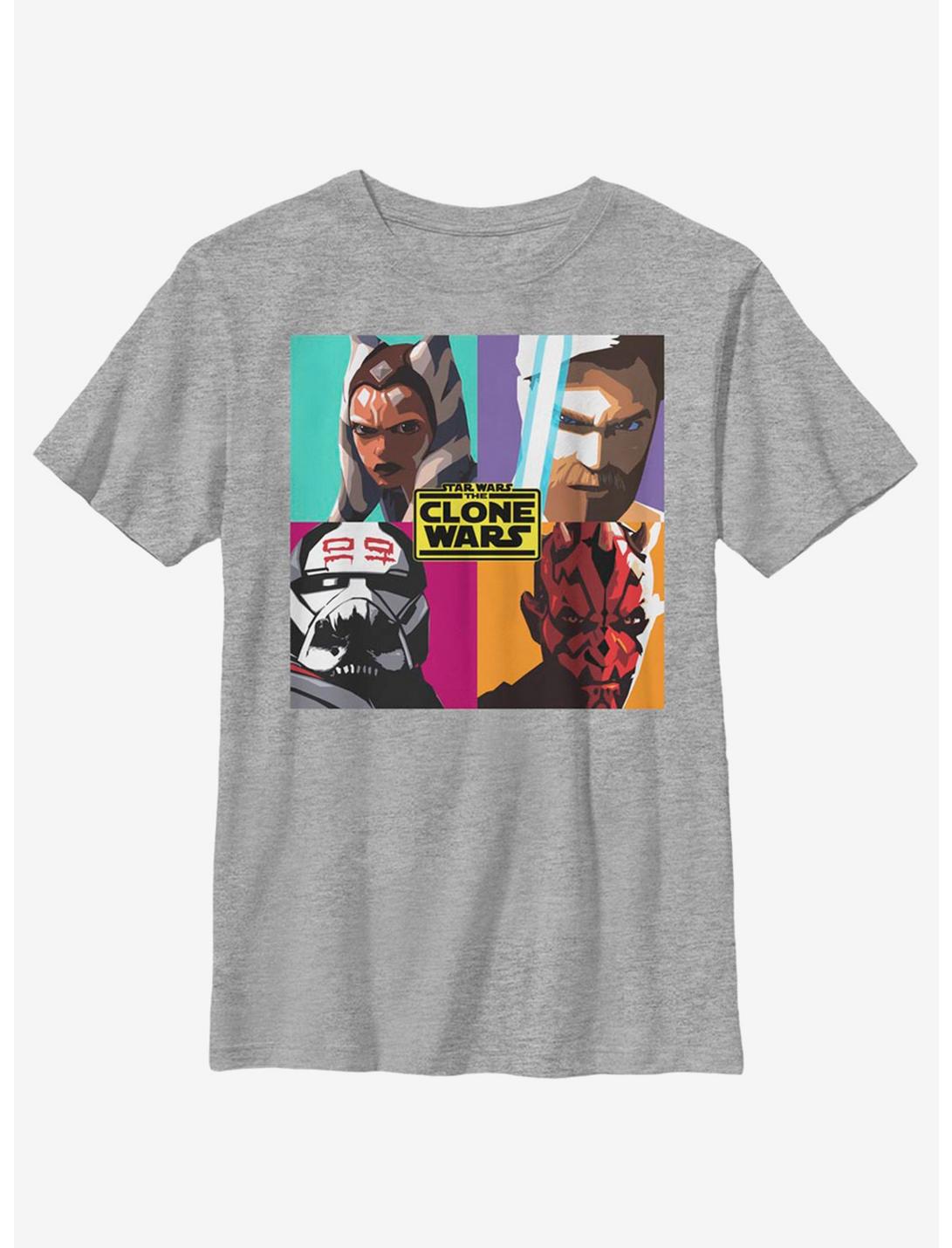 Star Wars: The Clone Wars Ahsoka Heroes Pop Art Youth T-Shirt, ATH HTR, hi-res
