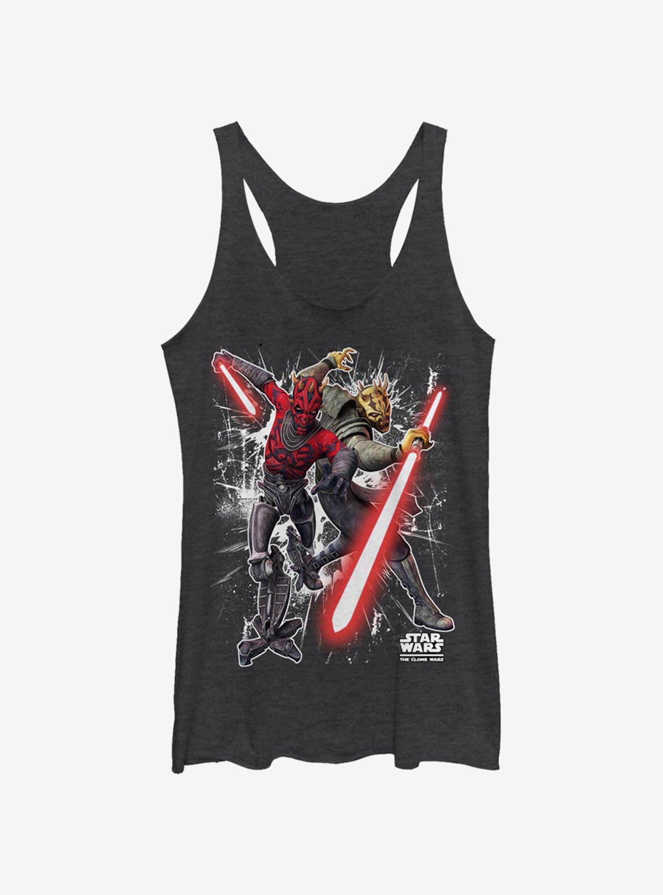 Star Wars: The Clone Wars Sith Brothers Womens Tank Top, BLK HTR, hi-res