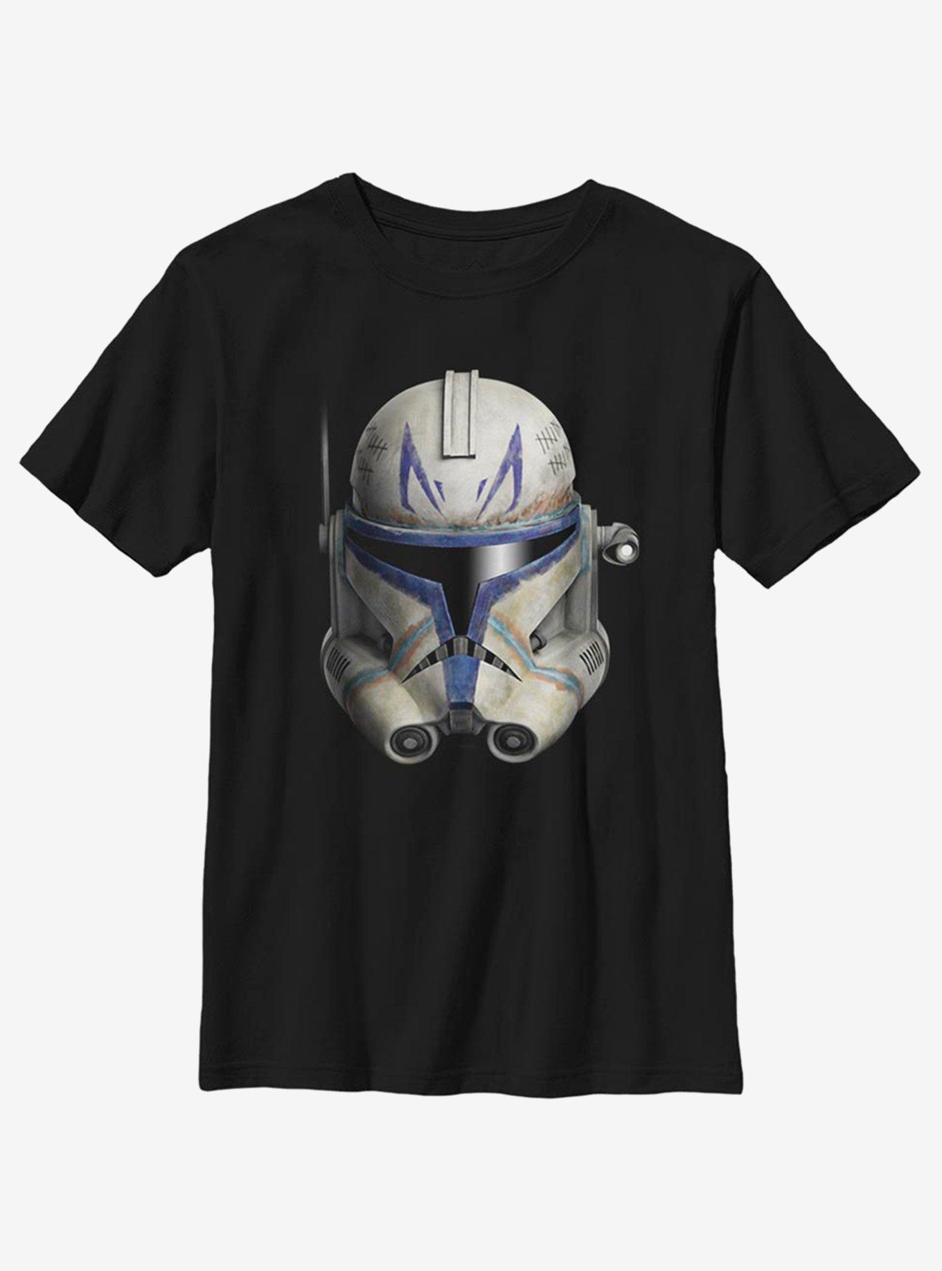 Star Wars: The Clone Wars Captain Rex Helmet Youth T-Shirt, BLACK, hi-res