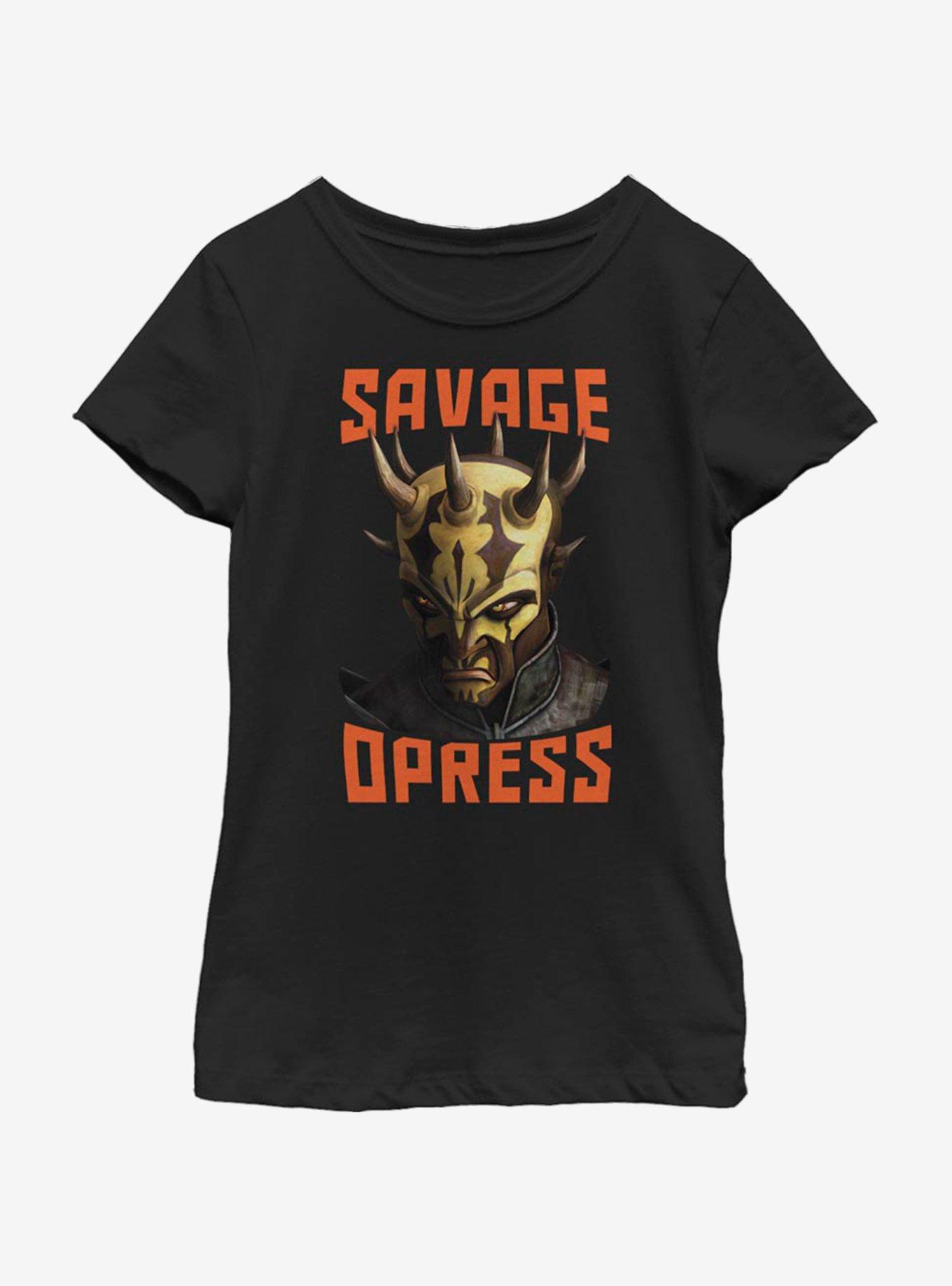 Star Wars: The Clone Wars Savage Opress Face Youth Girls T-Shirt, , hi-res