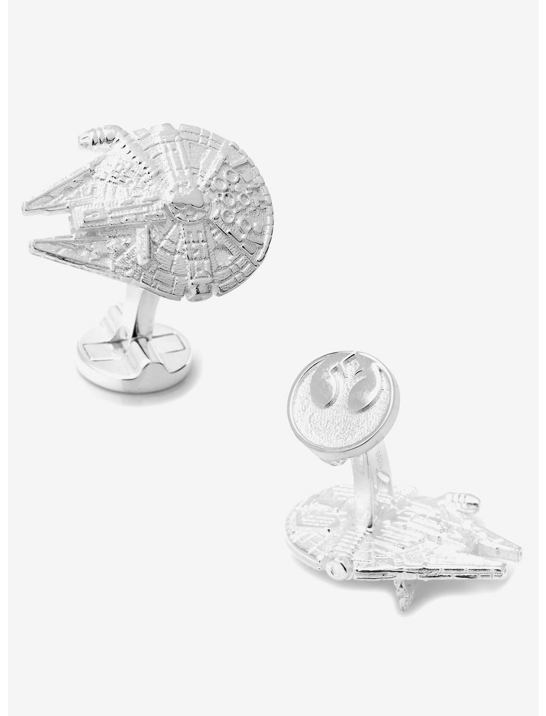 Star Wars Sterling Silver 3D Millennium Falcon Cufflinks, , hi-res