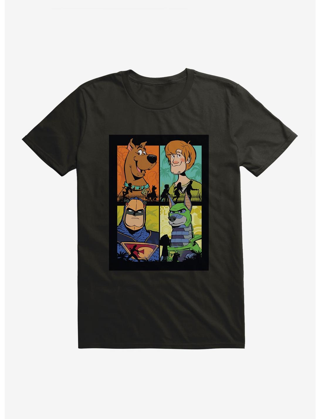 Scoob! Scooby, Shaggy, Blue Falcon And Cerberus T-Shirt, BLACK, hi-res