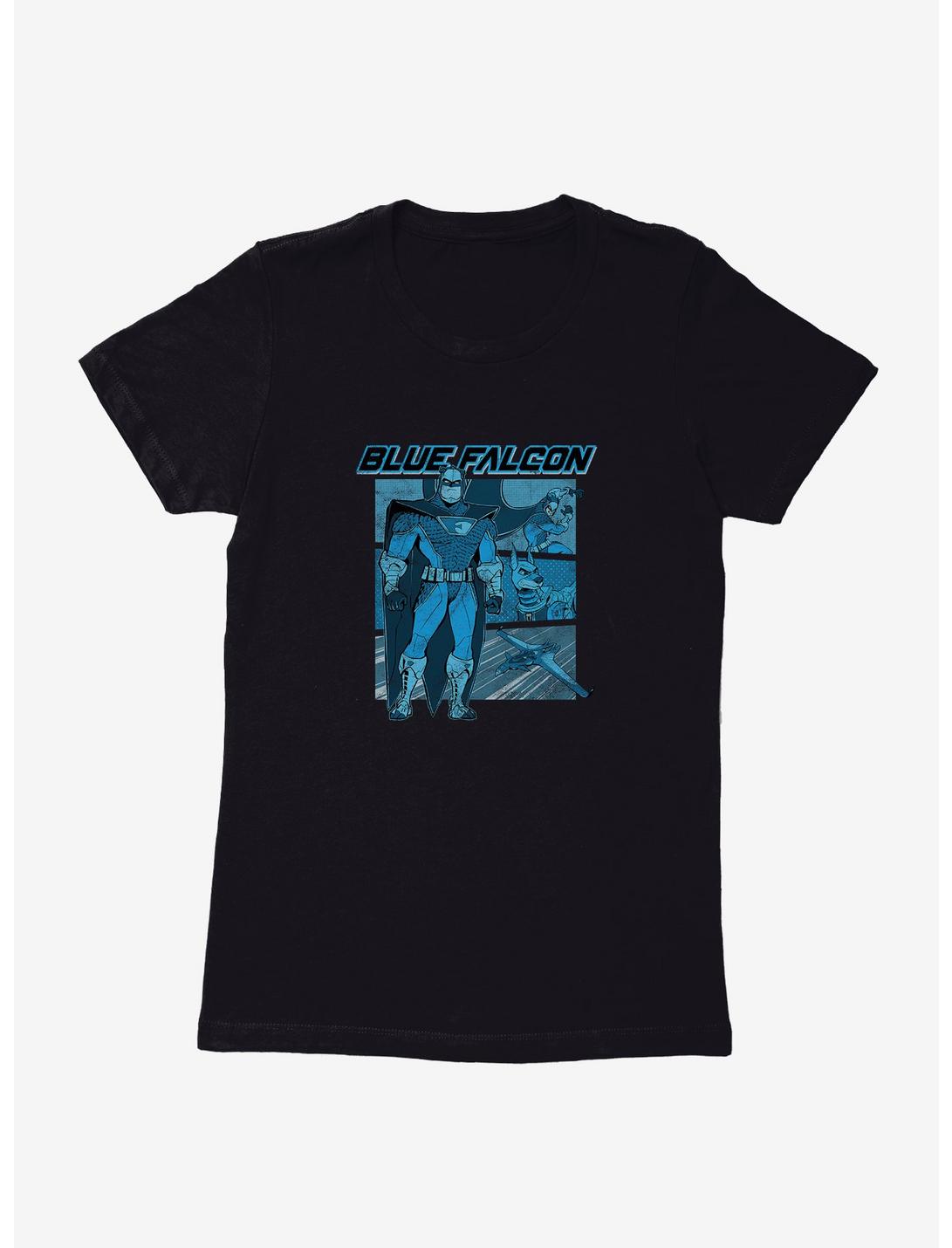 Scoob! Ultimate Villain Blue Falcon Womens T-Shirt, BLACK, hi-res