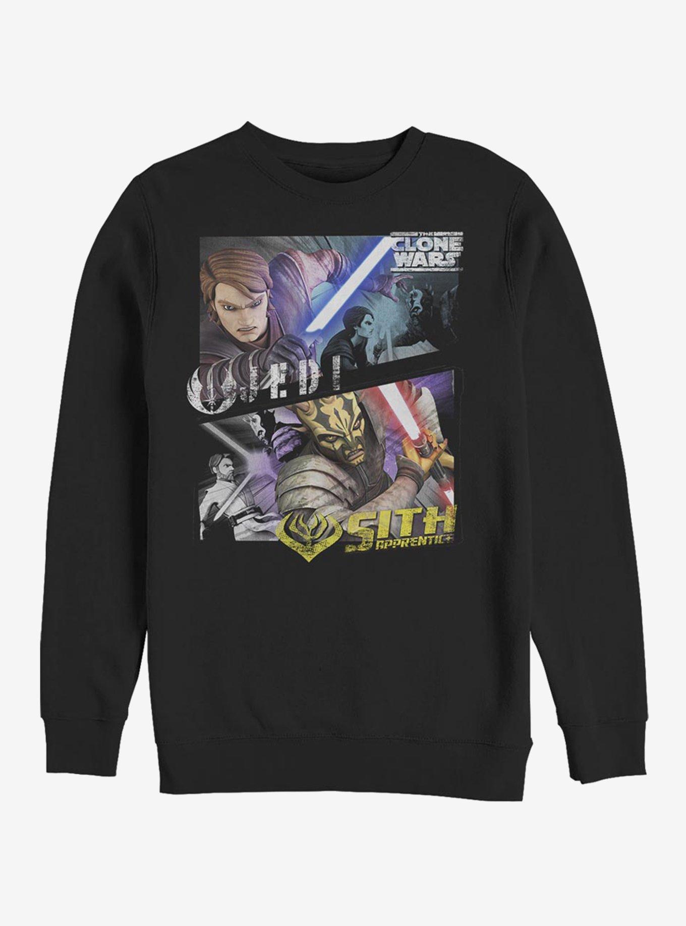 Star Wars: The Clone Wars Bad Side Panel Sweatshirt, BLACK, hi-res