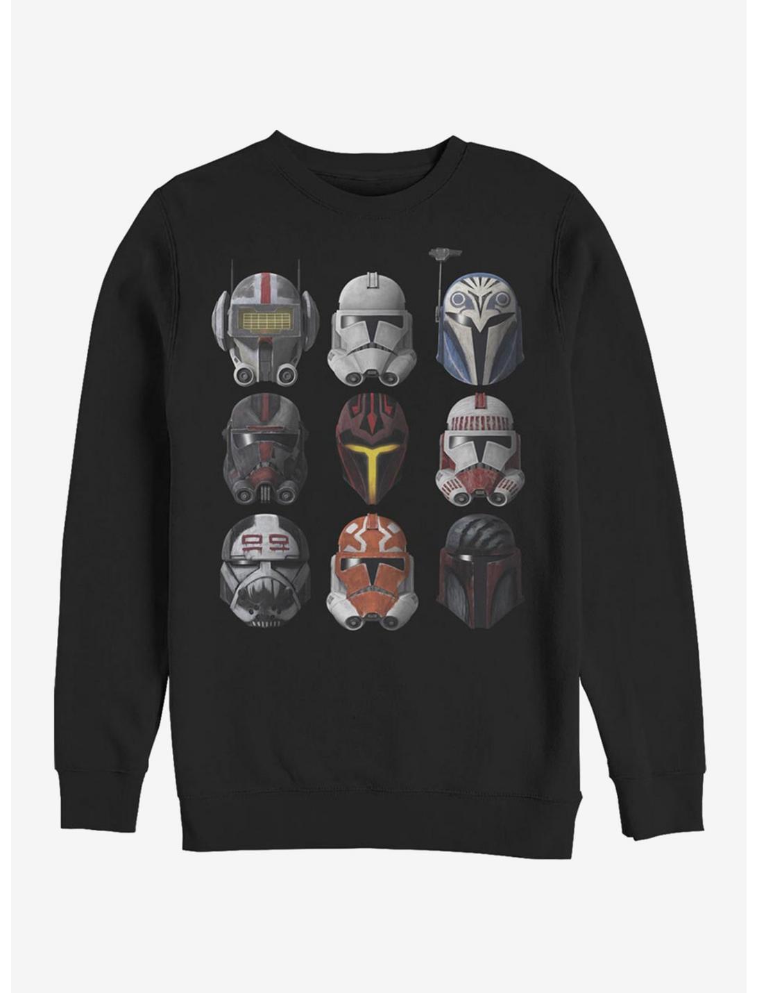 Star Wars: The Clone Wars Clone Helmets Sweatshirt, BLACK, hi-res