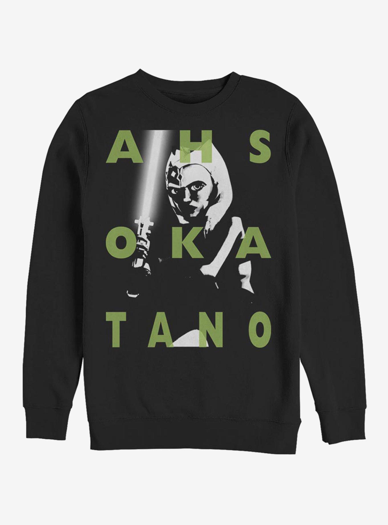 Star Wars: The Clone Wars Ahsoka Text Sweatshirt, BLACK, hi-res