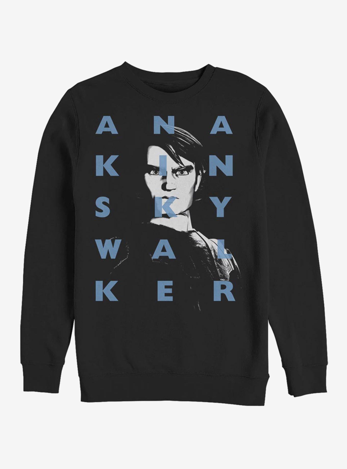 Star Wars: The Clone Wars Anakin Text Sweatshirt, BLACK, hi-res