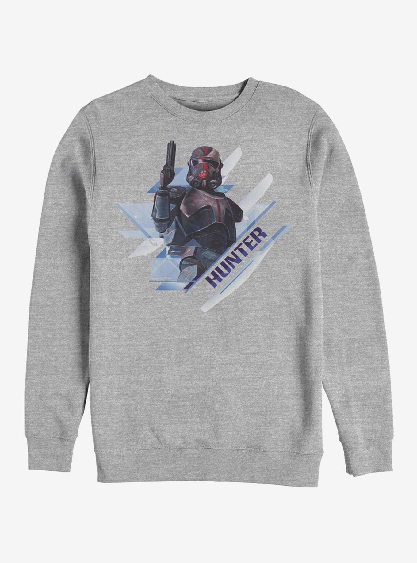 Star Wars: The Clone Wars Hunter Angled Sweatshirt, ATH HTR, hi-res