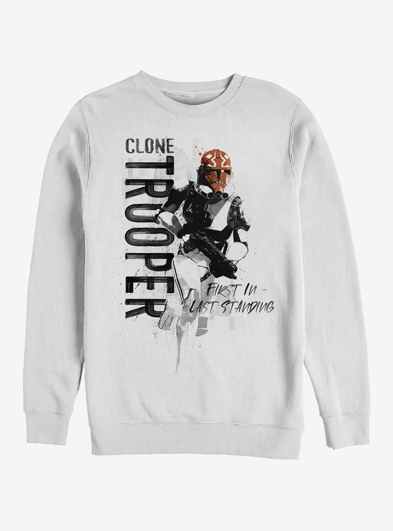 Star Wars: The Clone Wars Trooper Running Sweatshirt, WHITE, hi-res