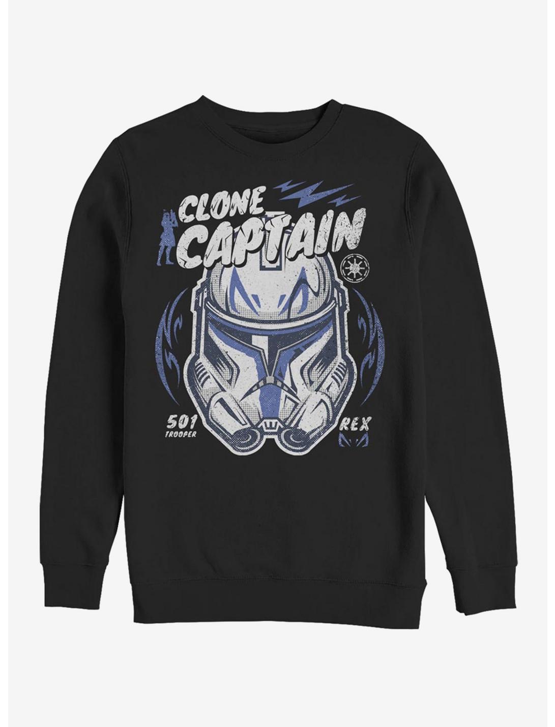 Plus Size Star Wars: The Clone Wars Captain Rex Sweatshirt, BLACK, hi-res