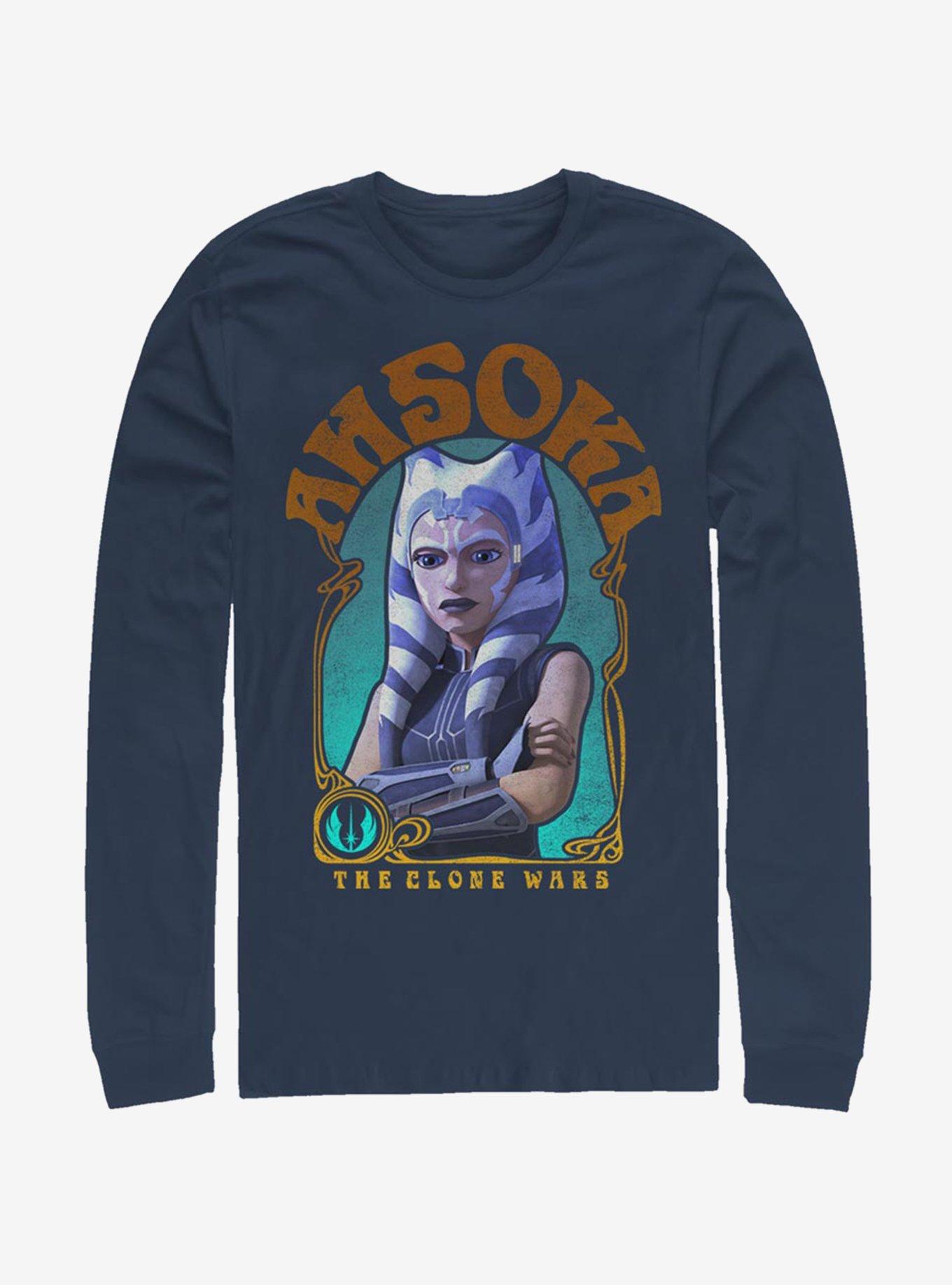 Star Wars: The Clone Wars Ahsoka Nouveau Long-Sleeve T-Shirt, NAVY, hi-res