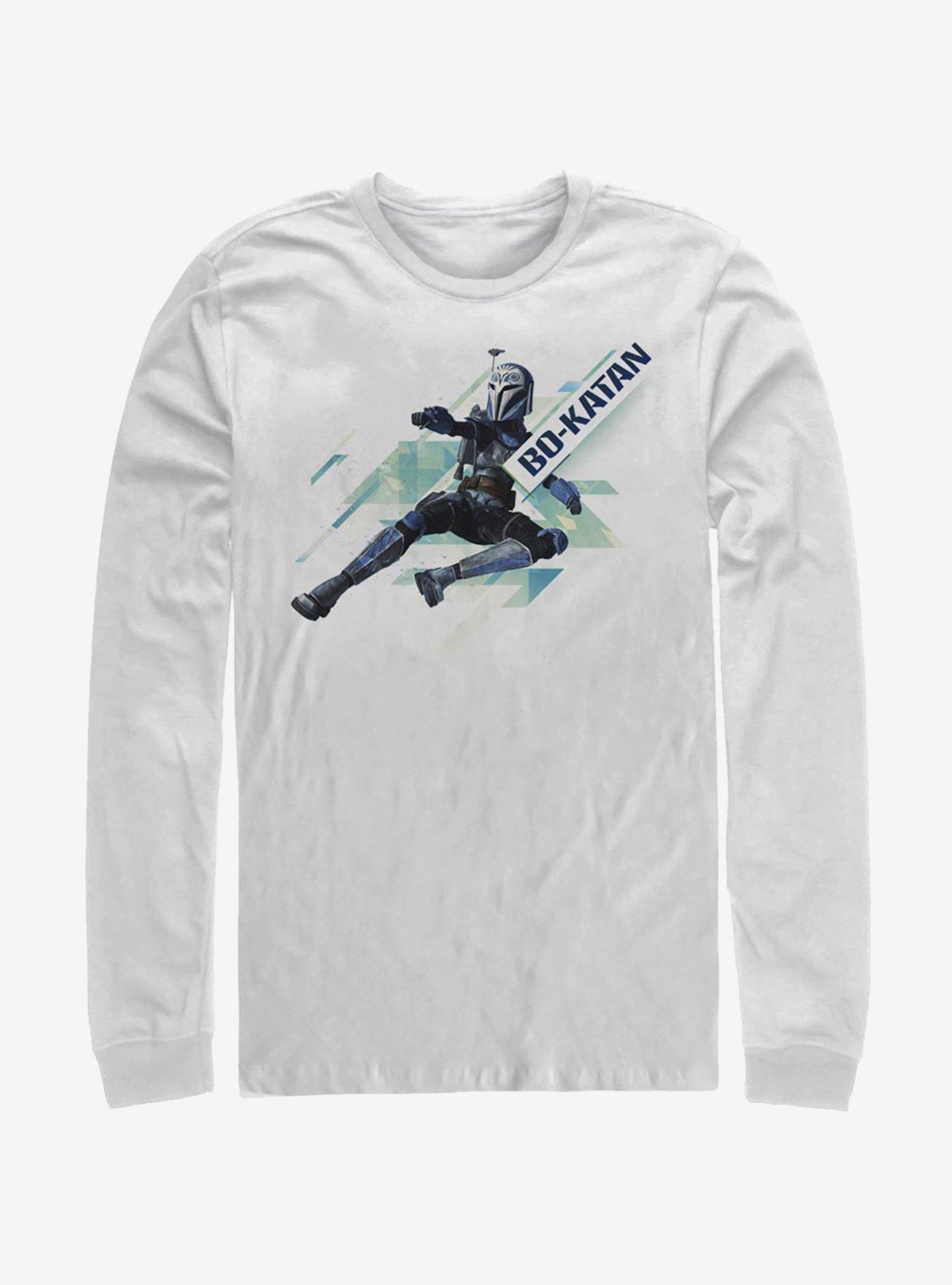 Star Wars: The Clone Wars Bo-Katan Angled Long-Sleeve T-Shirt, WHITE, hi-res