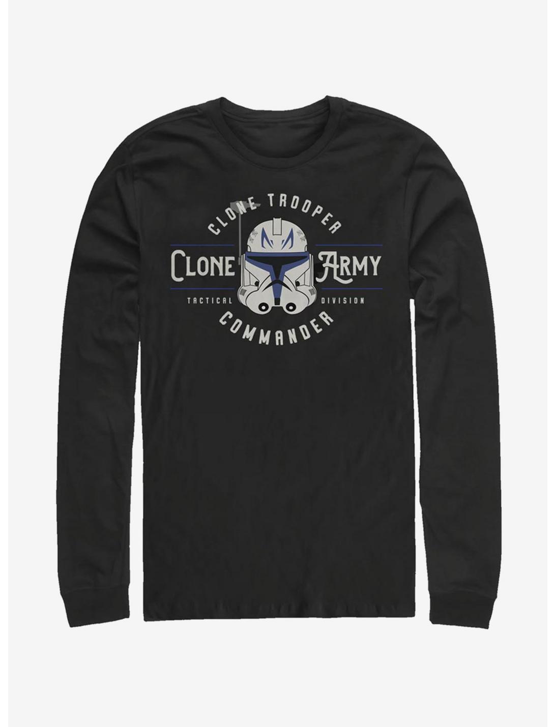 Star Wars: The Clone Wars Clone Army Emblem Long-Sleeve T-Shirt, BLACK, hi-res