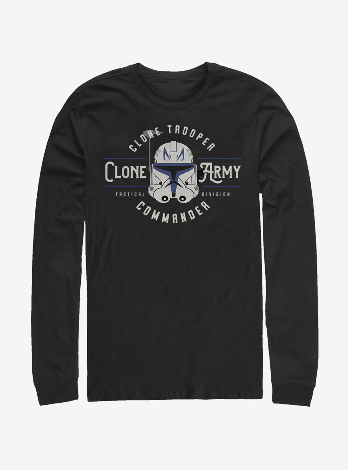 Star Wars: The Clone Wars Clone Army Emblem Long-Sleeve T-Shirt, BLACK, hi-res