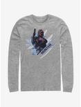 Plus Size Star Wars: The Clone Wars Hunter Angled Long-Sleeve T-Shirt, ATH HTR, hi-res