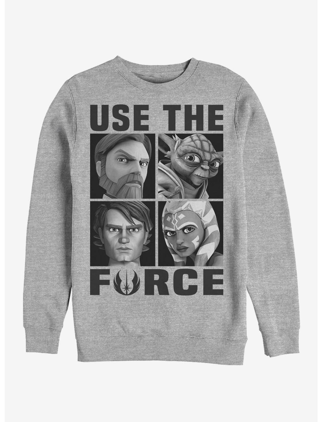 Star Wars: The Clone Wars Force Users Sweatshirt, ATH HTR, hi-res