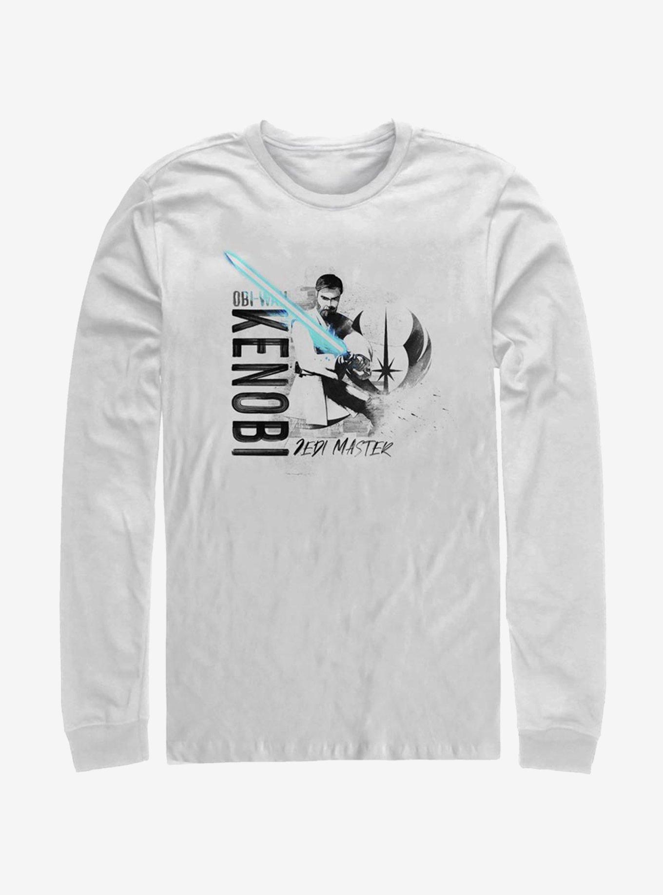 Star Wars: The Clone Wars Kenobi Collage Long-Sleeve T-Shirt, WHITE, hi-res