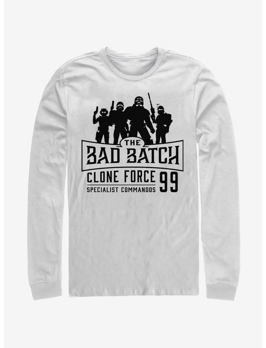 Star Wars: The Clone Wars Bad Batch Emblem Long-Sleeve T-Shirt, WHITE, hi-res