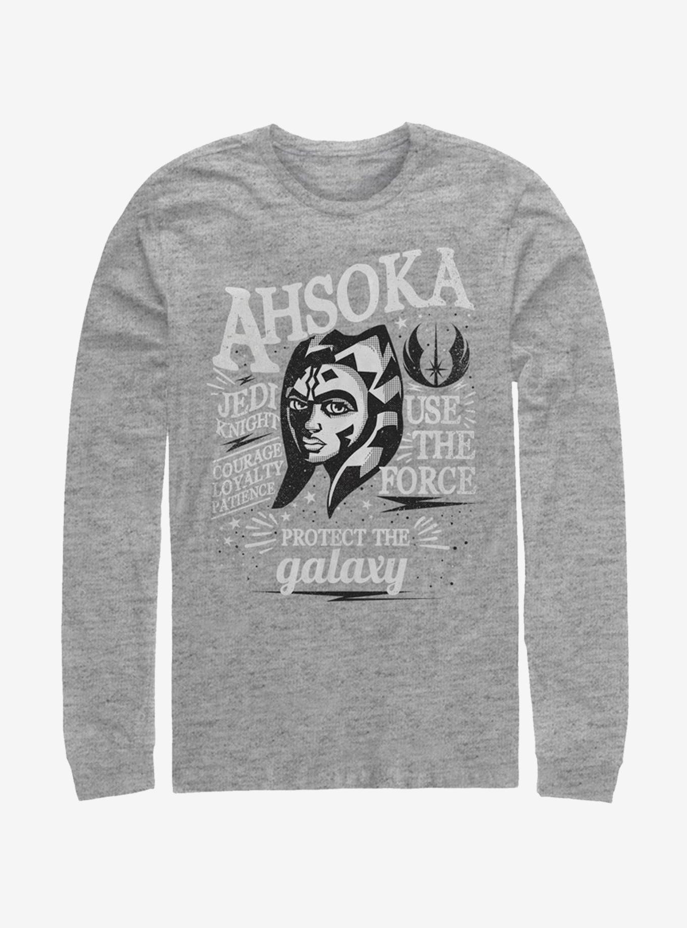 Star Wars: The Clone Wars Ahsoka Long-Sleeve T-Shirt, ATH HTR, hi-res