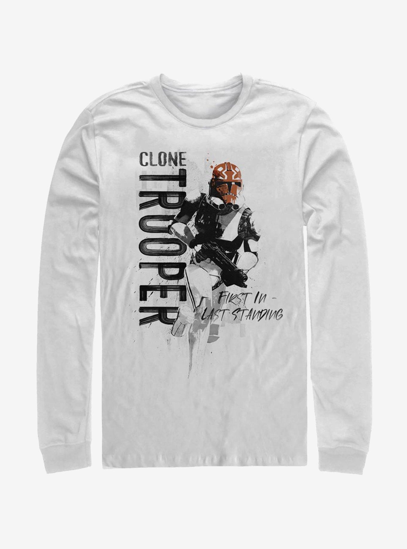 Star Wars: The Clone Wars Trooper Running Long-Sleeve T-Shirt, WHITE, hi-res