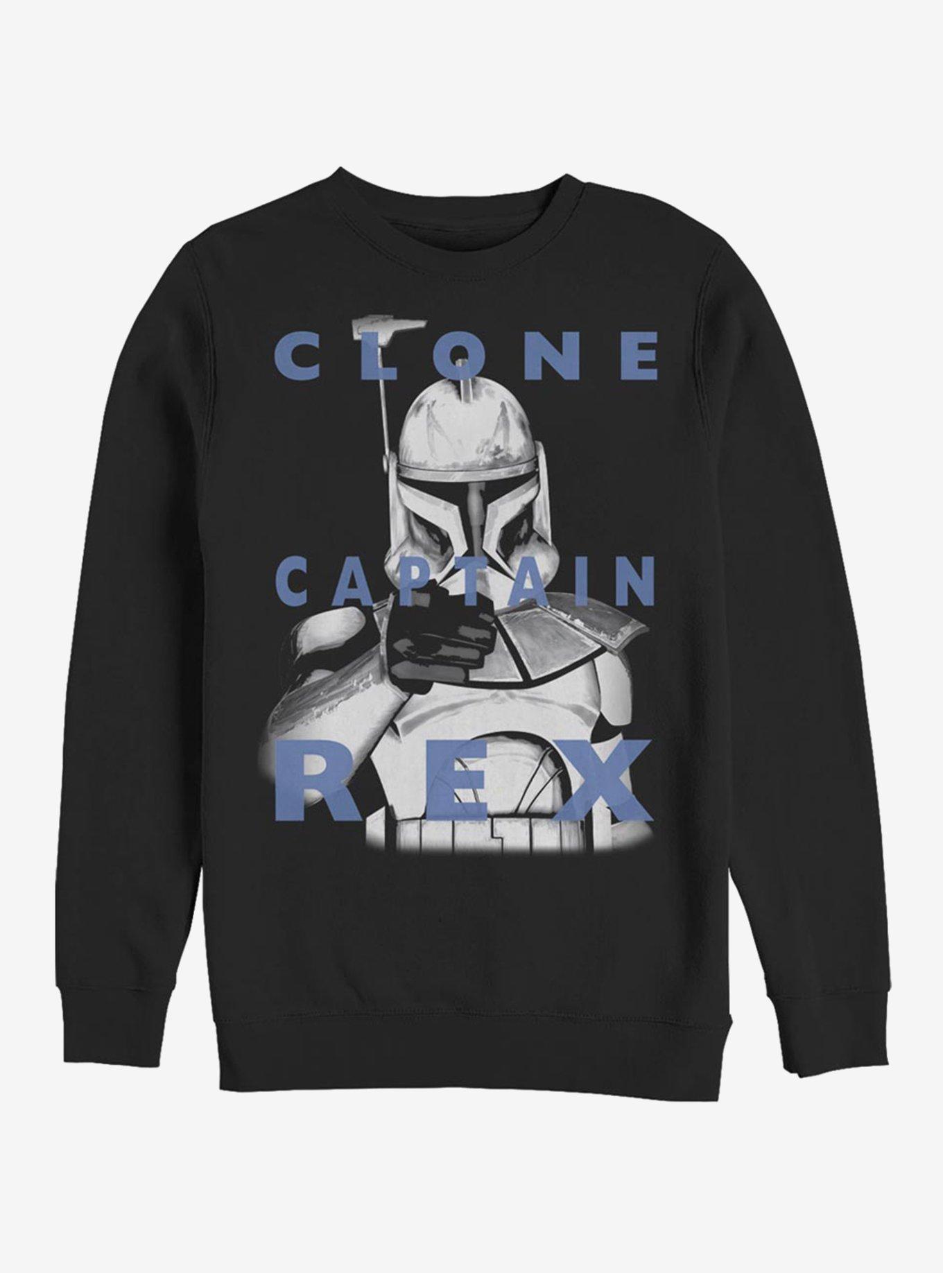 Star Wars: The Clone Wars Captain Rex Text Sweatshirt, BLACK, hi-res
