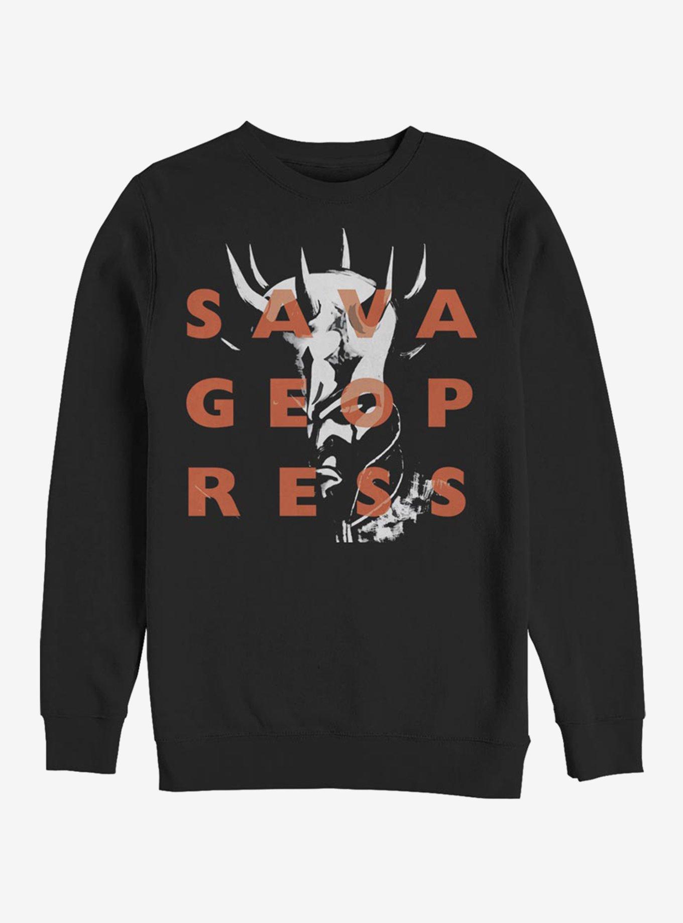 Star Wars: The Clone Wars Savage Opress Overlay Sweatshirt, BLACK, hi-res