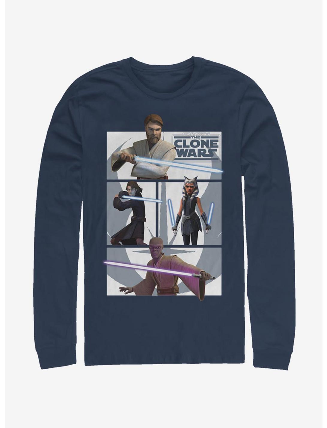 Star Wars: The Clone Wars Ahsoka Heroes Jedi Long-Sleeve T-Shirt, NAVY, hi-res
