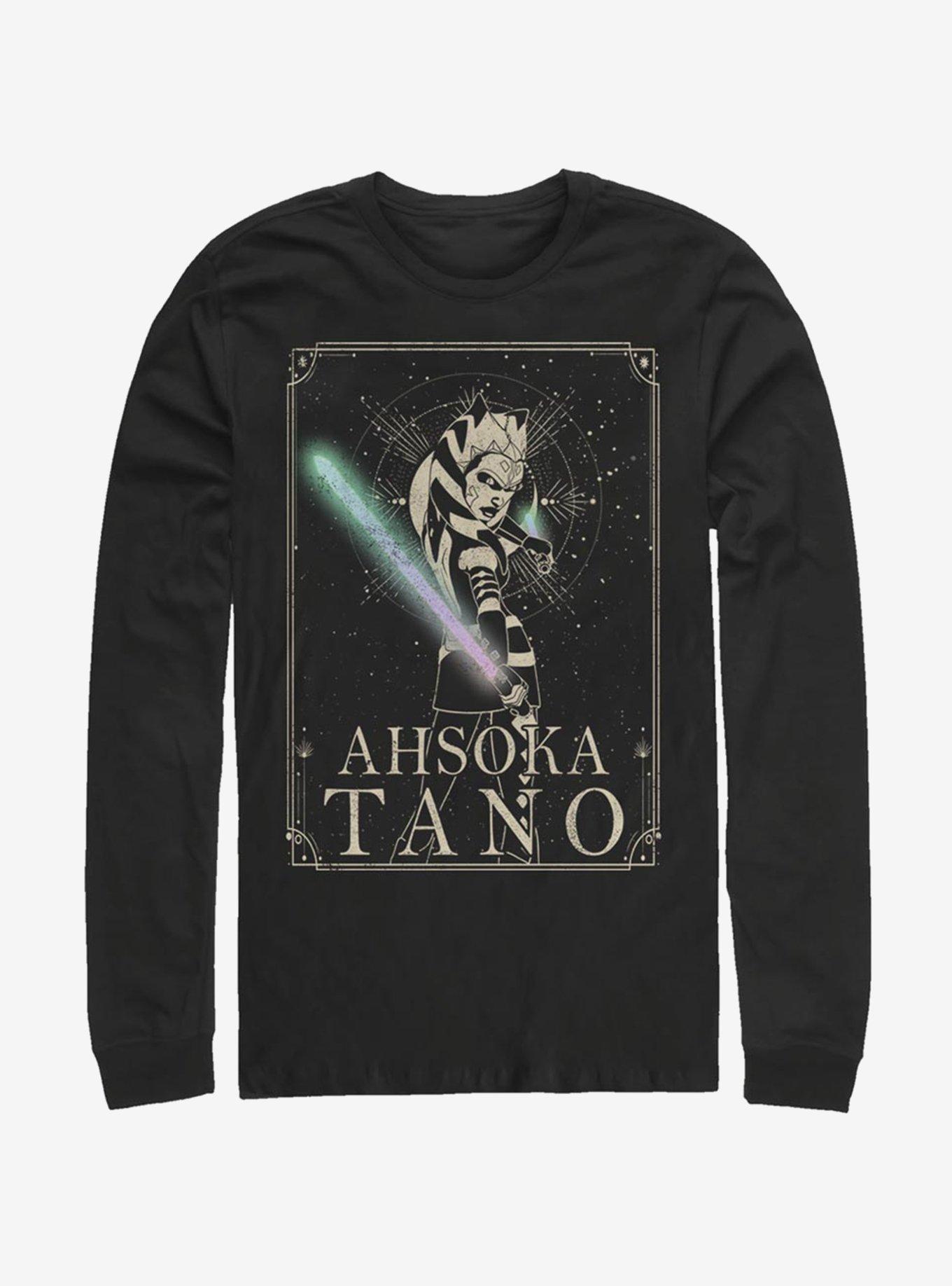 Star Wars: The Clone Wars Ahsoka Celestial Long-Sleeve T-Shirt, BLACK, hi-res