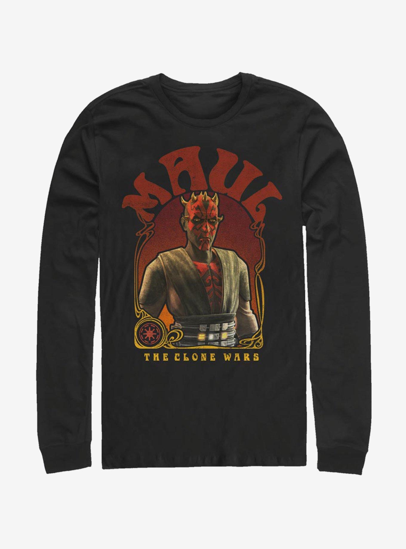 Star Wars: The Clone Wars Maul Nouveau Long-Sleeve T-Shirt, BLACK, hi-res