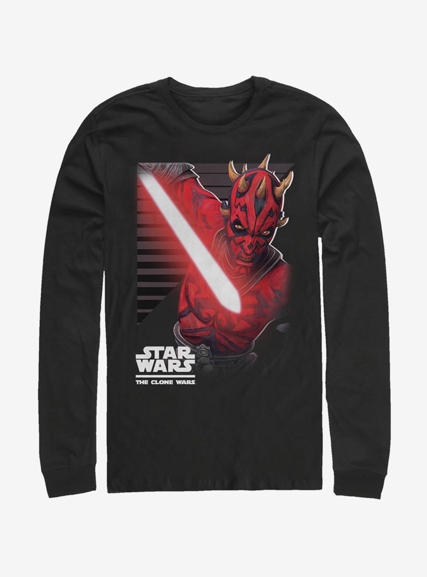 Star Wars: The Clone Wars Maul Strikes Long-Sleeve T-Shirt, BLACK, hi-res