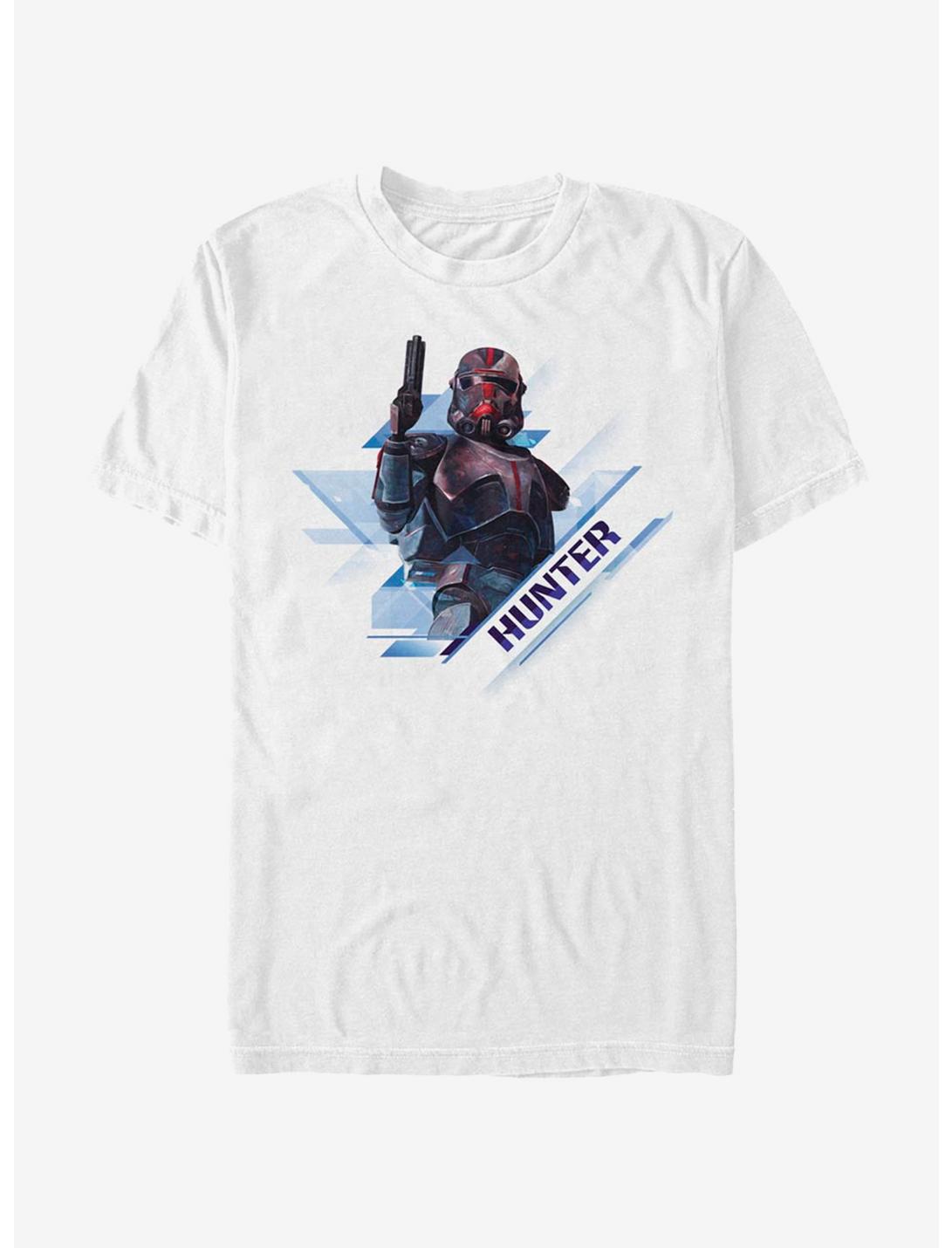 Plus Size Star Wars: The Clone Wars Hunter Angled T-Shirt, WHITE, hi-res
