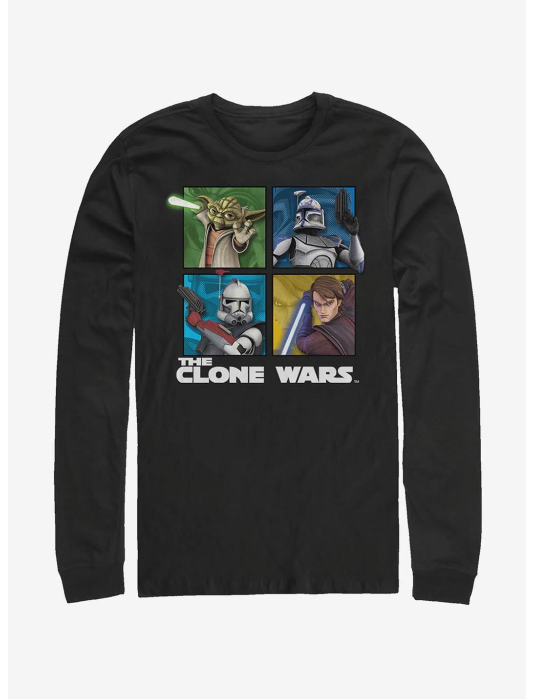 Star Wars: The Clone Wars Panel Four Long-Sleeve T-Shirt, BLACK, hi-res