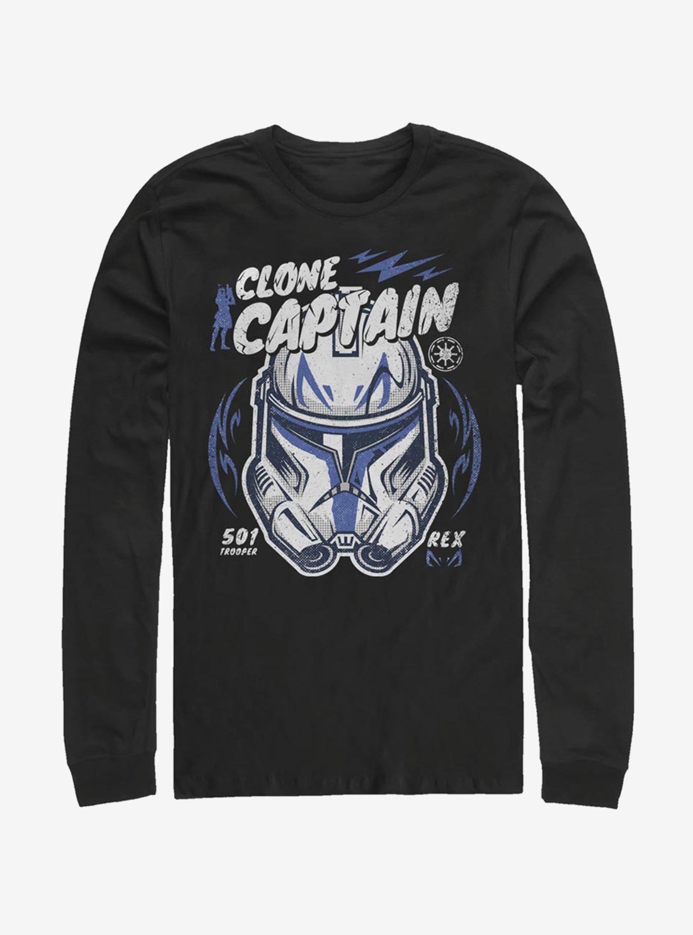 Star Wars: The Clone Wars Captain Rex Long-Sleeve T-Shirt, BLACK, hi-res