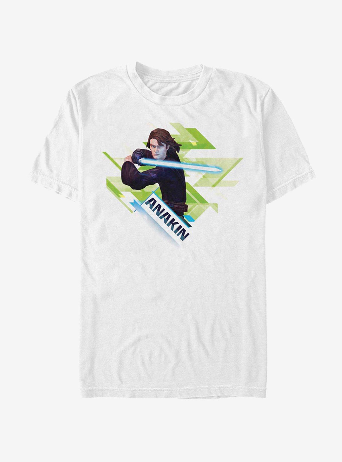 Star Wars: The Clone Wars Anakin Angled T-Shirt, WHITE, hi-res