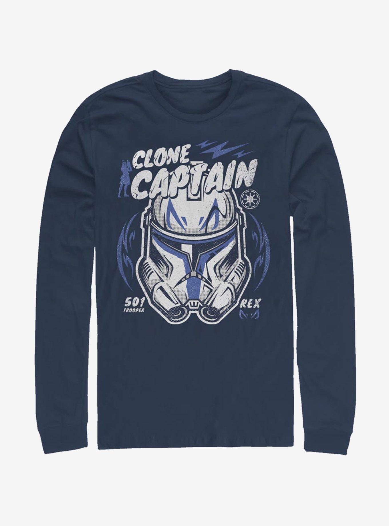 Star Wars: The Clone Wars Captain Rex Long-Sleeve T-Shirt, NAVY, hi-res