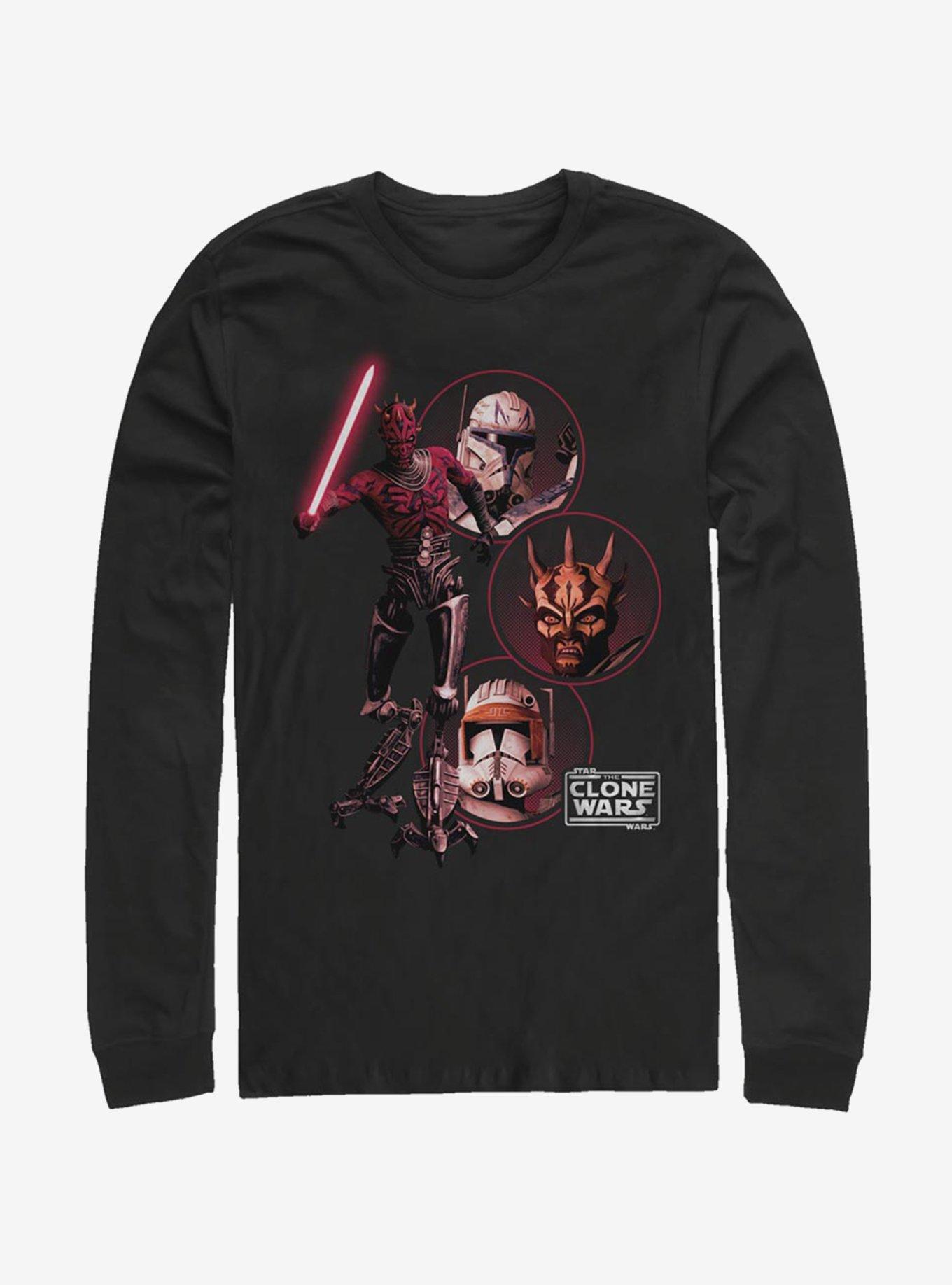 Star Wars: The Clone Wars Darkside Group Long-Sleeve T-Shirt, BLACK, hi-res