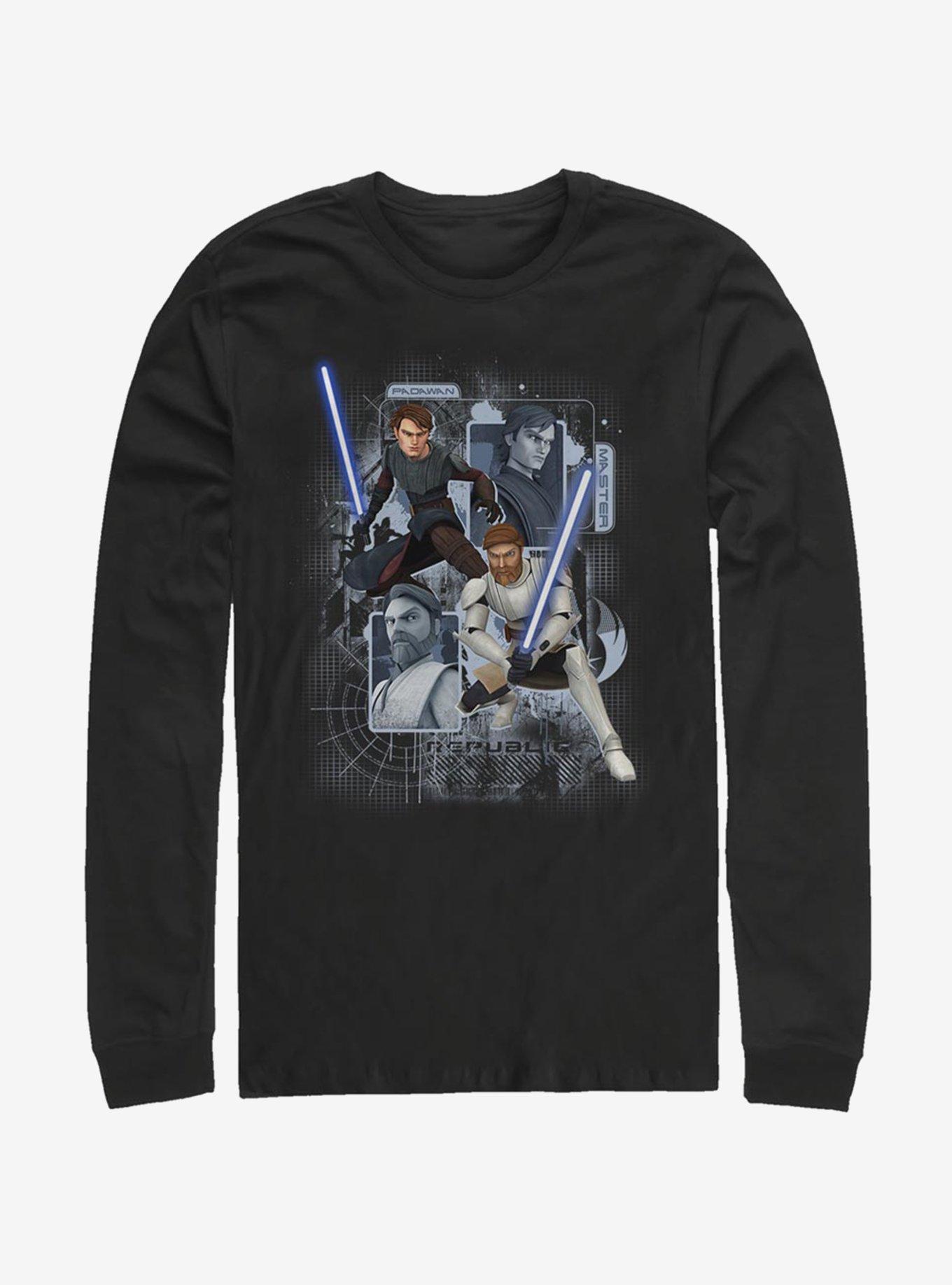 Star Wars: The Clone Wars Schematic Shot Long-Sleeve T-Shirt, BLACK, hi-res