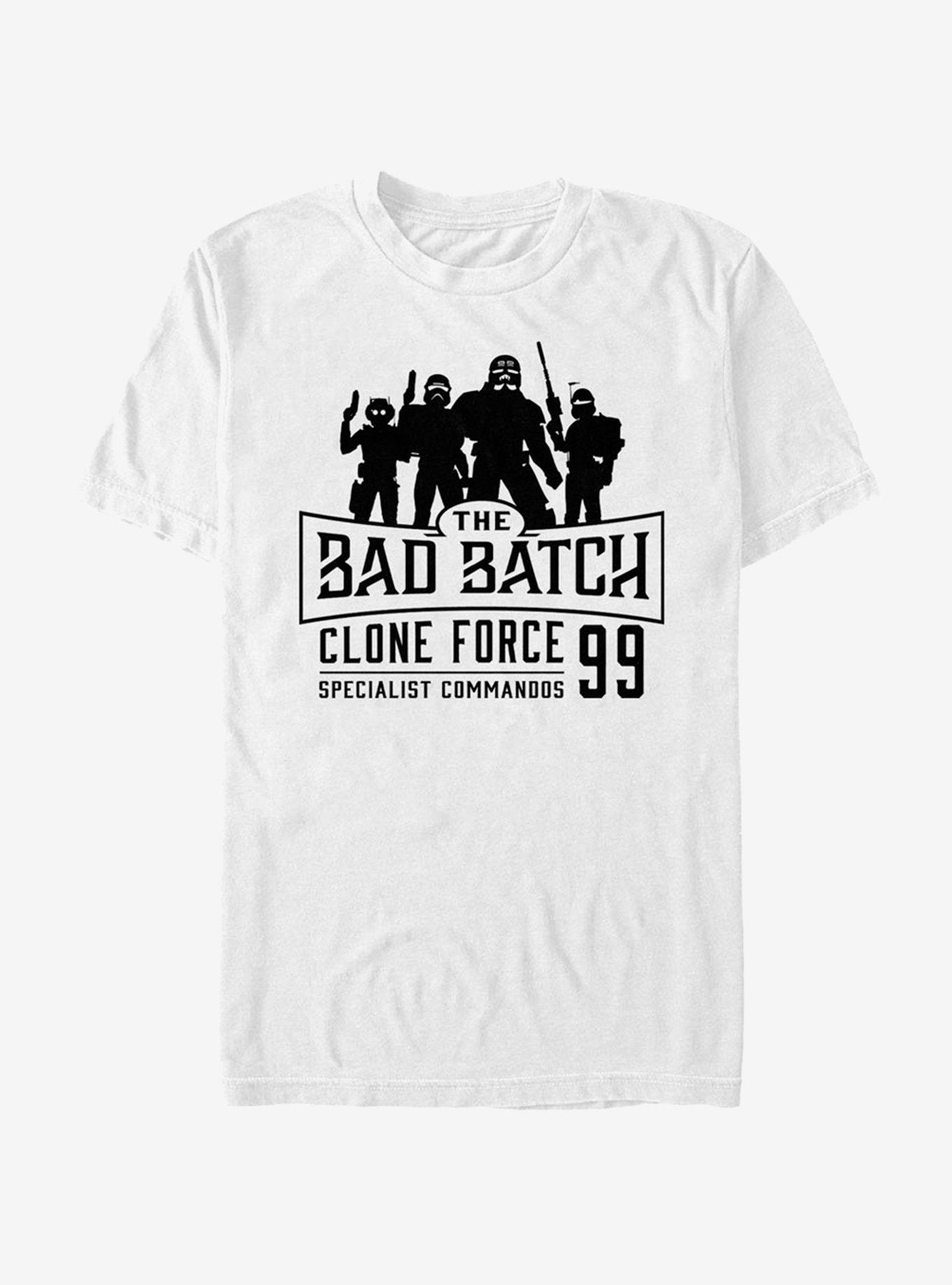 Star Wars: The Clone Wars Bad Batch Emblem T-Shirt, WHITE, hi-res