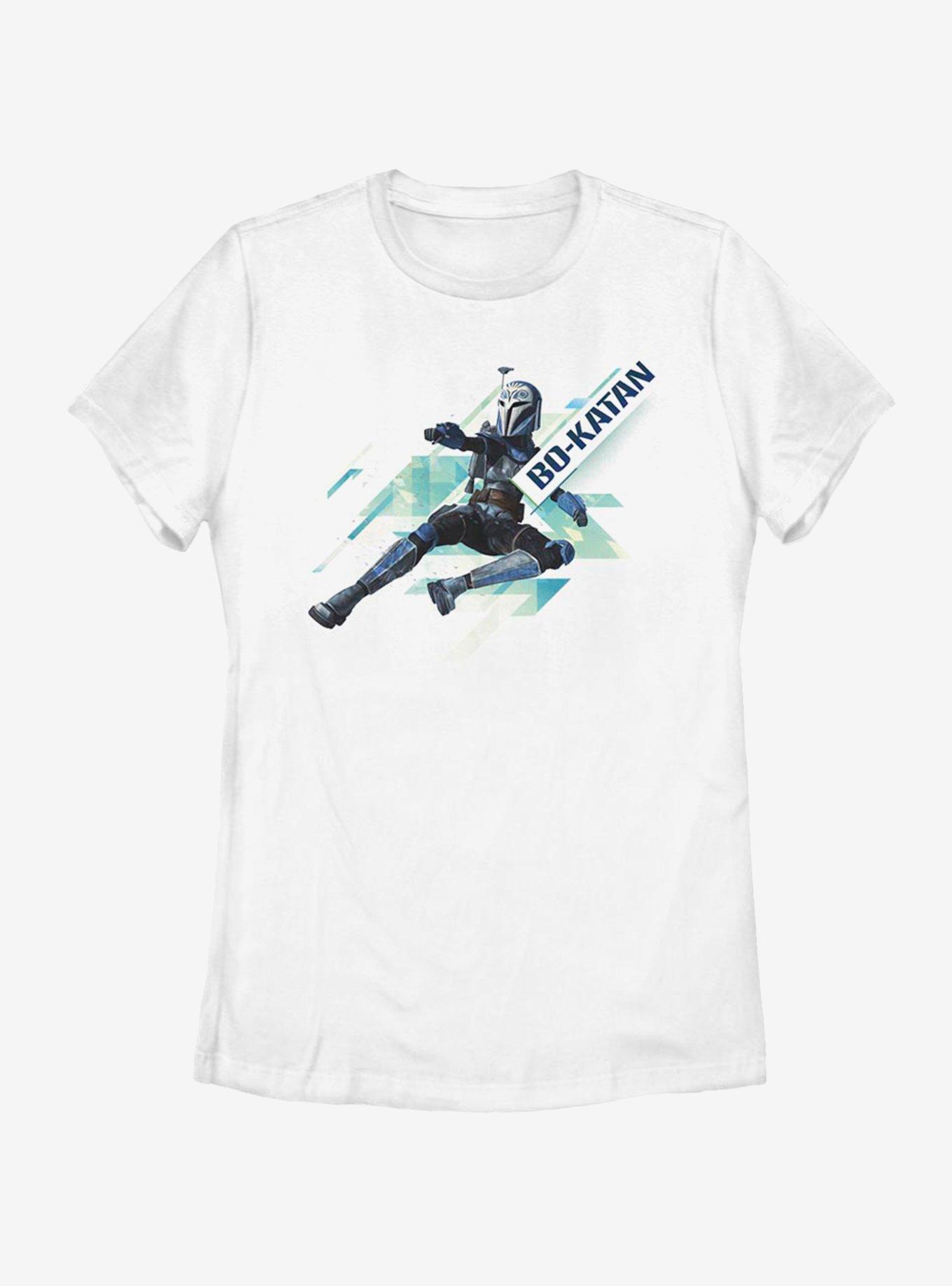 Star Wars: The Clone Wars Bo-Katan Angled Womens T-Shirt, WHITE, hi-res