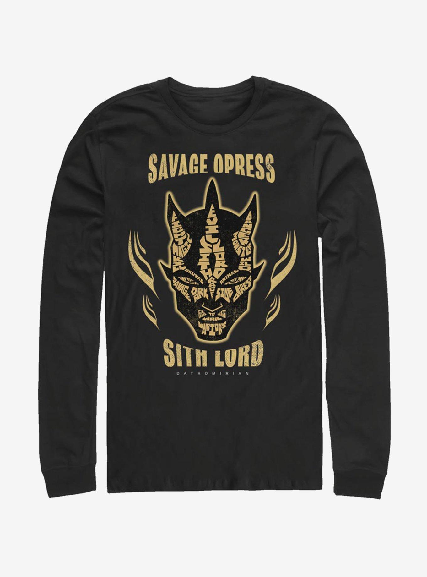 Star Wars: The Clone Wars Dathomirian Savage Opress Long-Sleeve T-Shirt, BLACK, hi-res