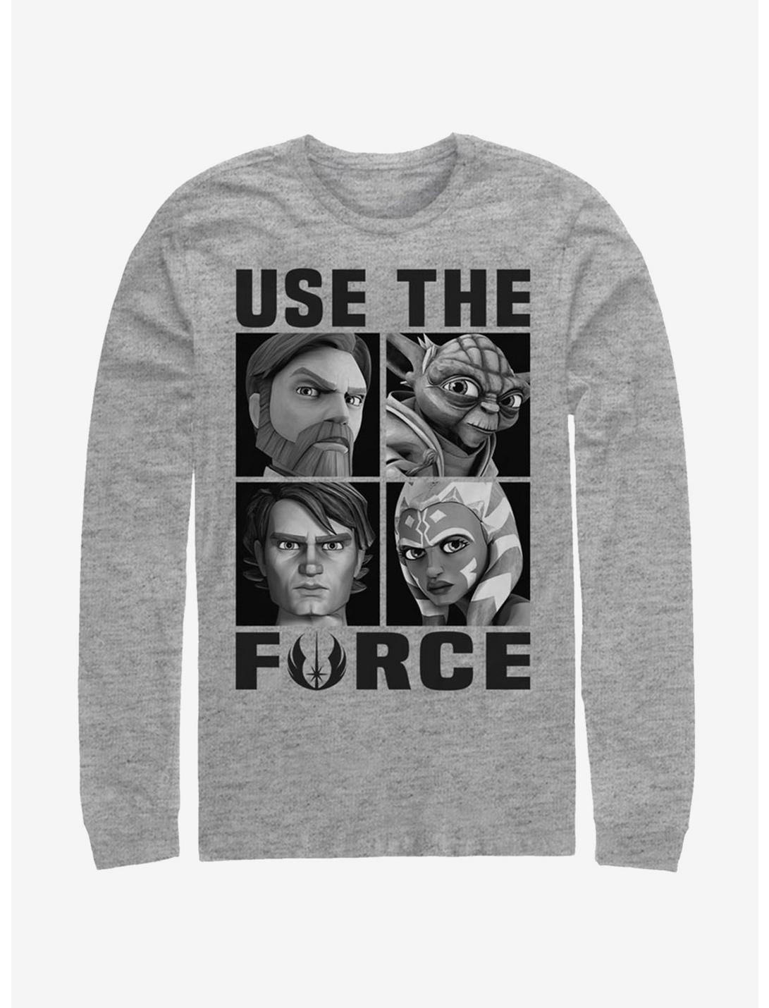 Star Wars: The Clone Wars Force Users Long-Sleeve T-Shirt, ATH HTR, hi-res
