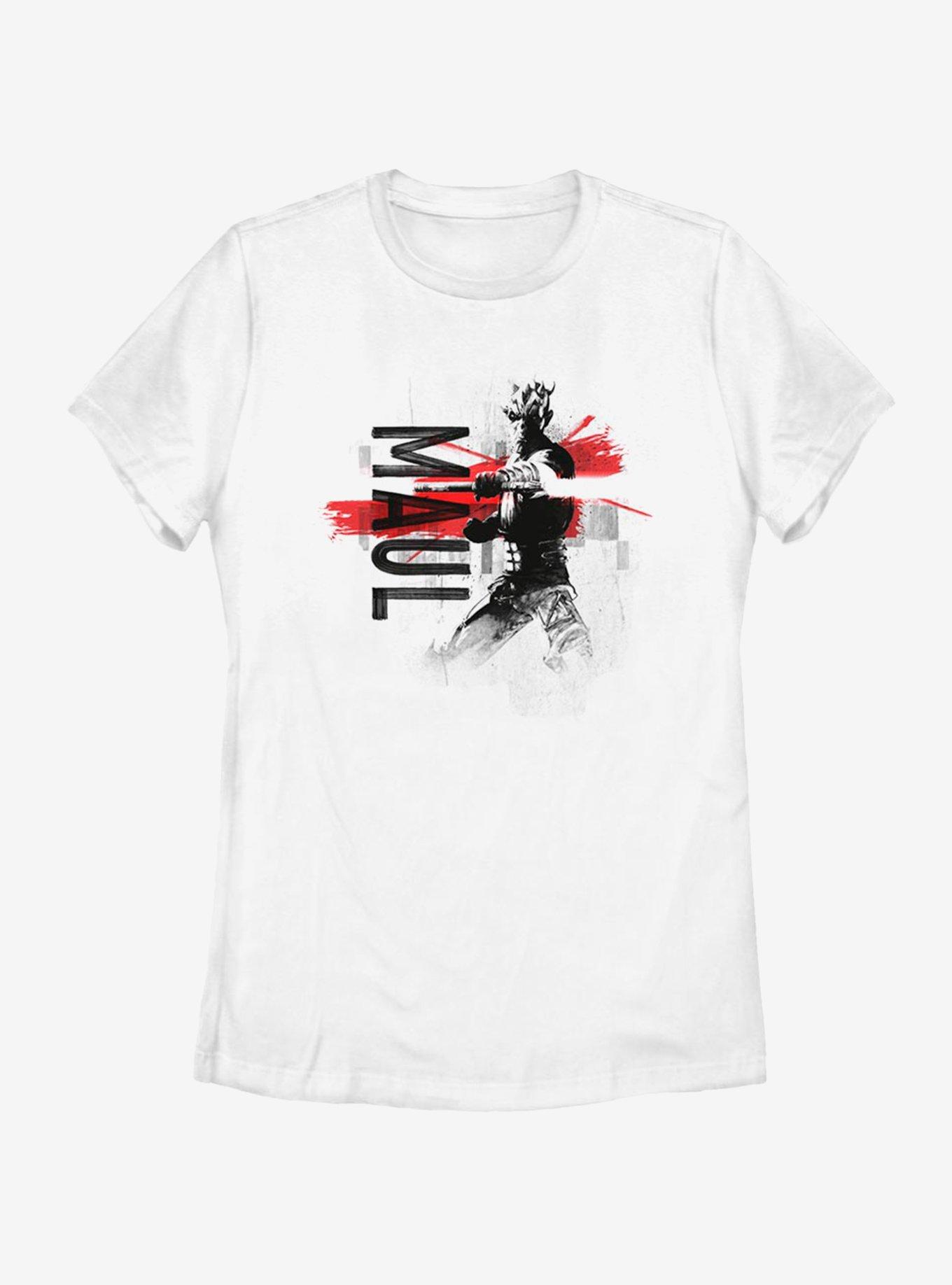 Star Wars: The Clone Wars Maul Collage Womens T-Shirt, WHITE, hi-res