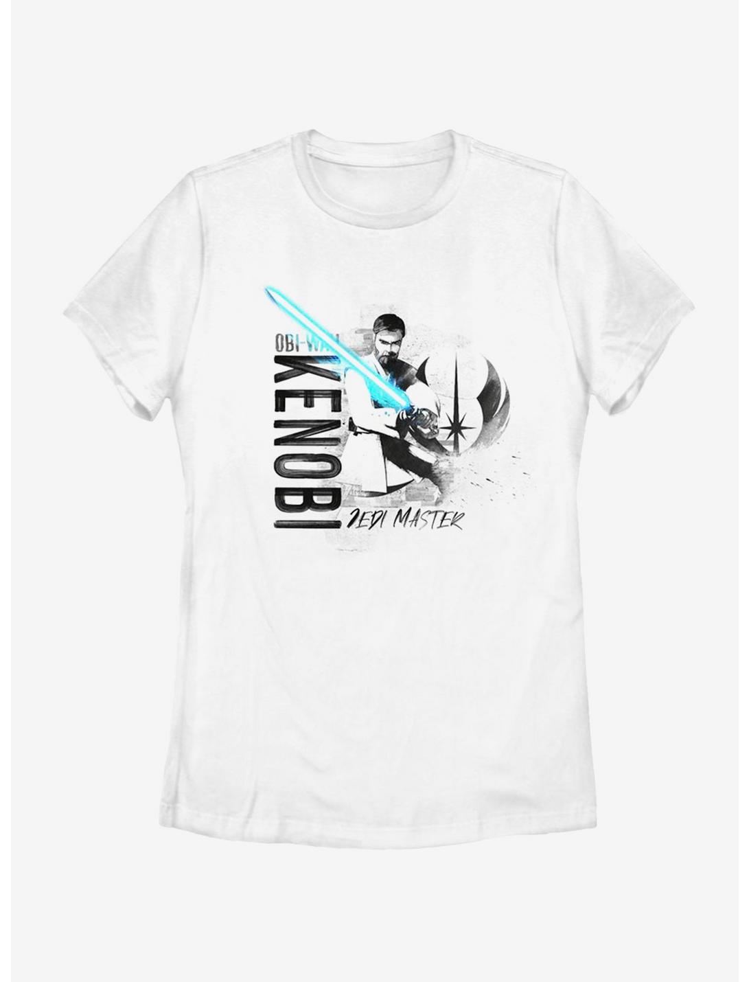 Plus Size Star Wars: The Clone Wars Kenobi Collage Womens T-Shirt, WHITE, hi-res