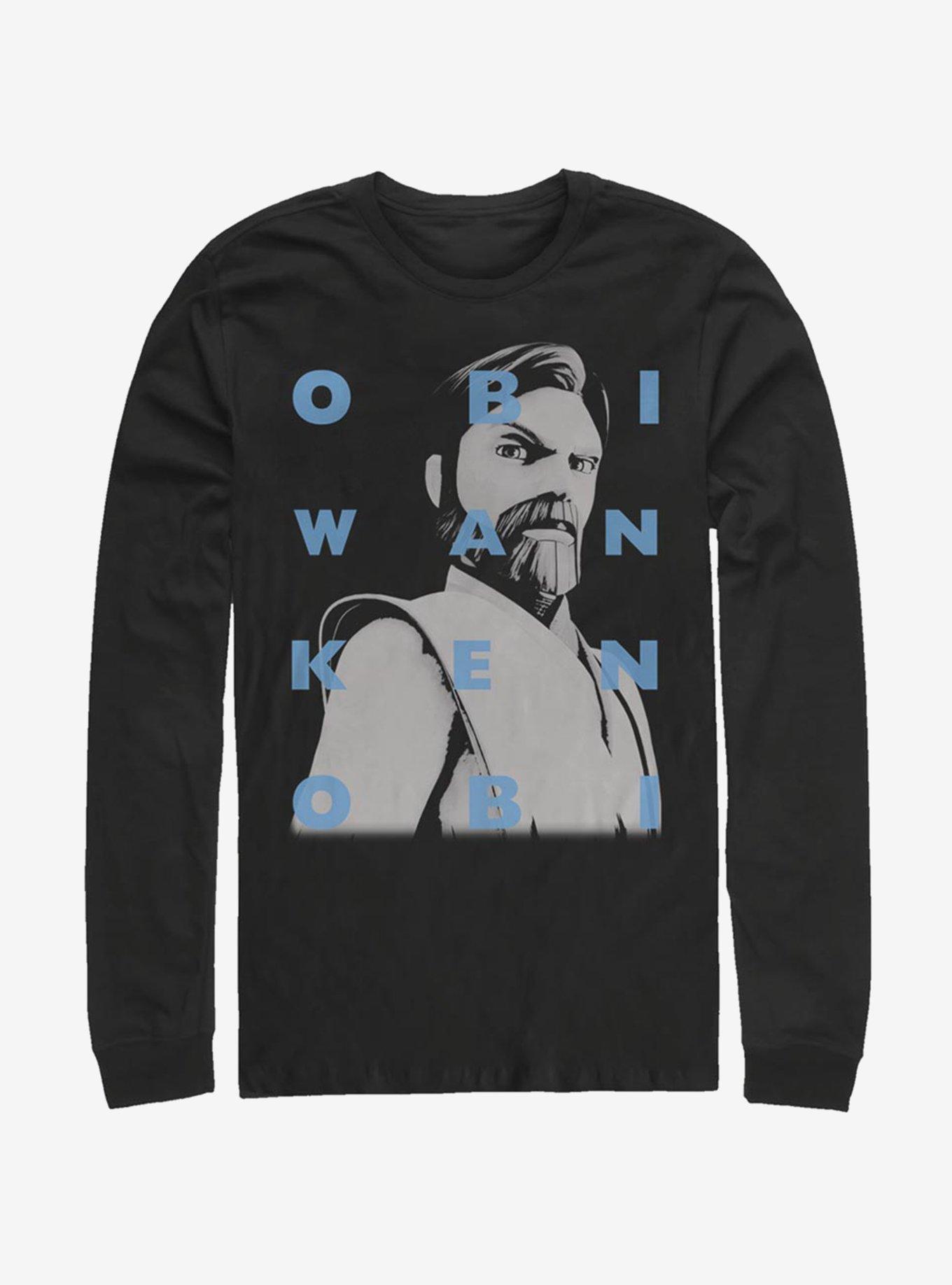 Star Wars: The Clone Wars Obi-Wan Text Long-Sleeve T-Shirt, , hi-res